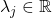 \lambda_j \in \mathbb R