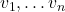 \bm v_1, \dots \bm v_n