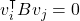 \bm v_i^\intercal B \bm v_j = 0